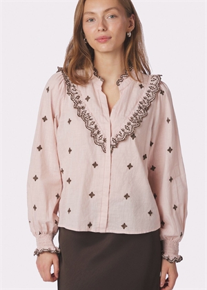 Degas bluse Dusty Rose/Brown Neo Noir 